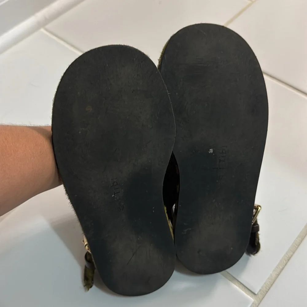 Tibi Pony Hair Calf Print Slingback Beryen Sandal - Picture 3 of 4